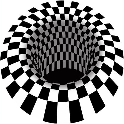 Mehrfarbiges Wohnzimmerteppich Funky 3D Geometrischer Innenraumteppich Synthetik Rutschfeste Unterseite Waschbarer Teppich