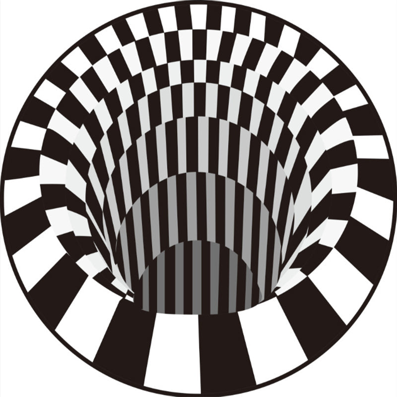 Mehrfarbiges Wohnzimmerteppich Funky 3D Geometrischer Innenraumteppich Synthetik Rutschfeste Unterseite Waschbarer Teppich
