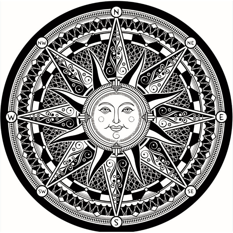 Frendorf | Beruhigender gemusterter Teppich Mehrfarbiger Polypropylen Teppich Rutschfeste Rückseite waschbarer Teppich für Dekoration