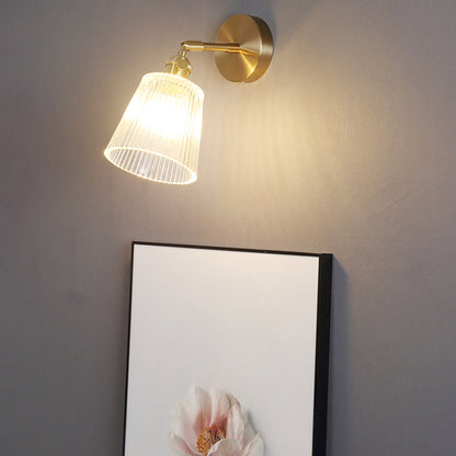 Frendorf | Industrielle Schattierte Wandmontage Licht Einzelne Klarglas Wandlichtarmatur für Nachttisch