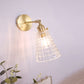 Frendorf | Einzel-Lampe Wandlicht Vintage Schattiert Klar Glas Wandmontierte Lampe für Schlafzimmer