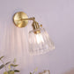 Frendorf | Einzel-Lampe Wandlicht Vintage Schattiert Klar Glas Wandmontierte Lampe für Schlafzimmer
