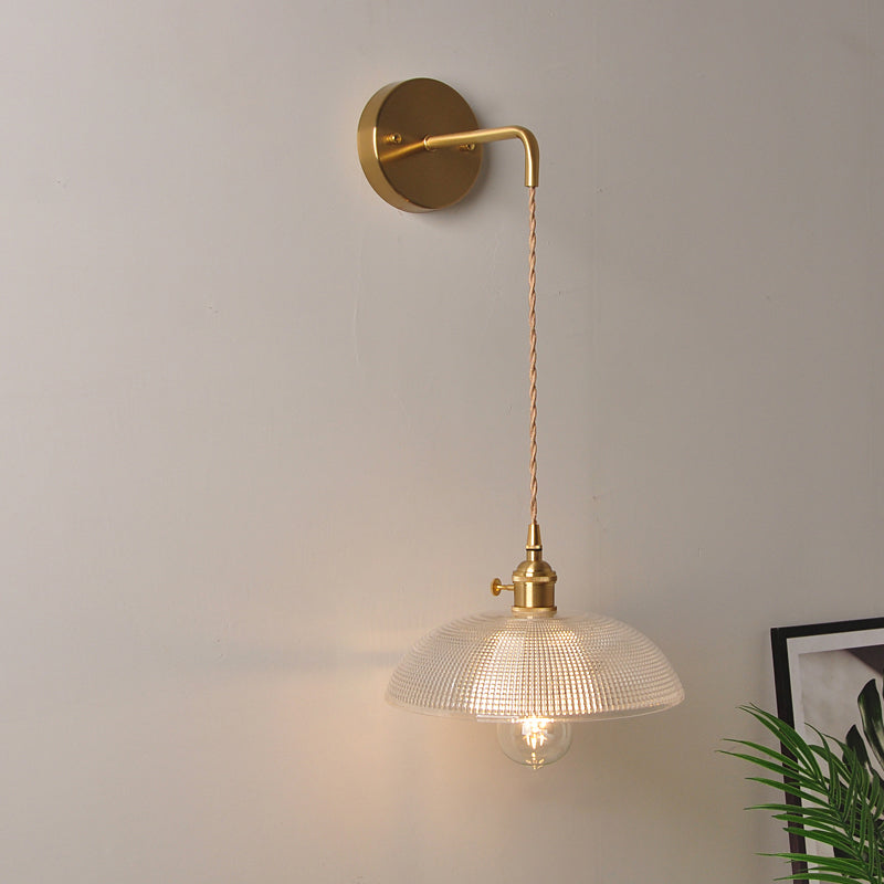 Frendorf | 1 Kopf Wandmontage Licht Industriell Schattiert Klare Glas Wandlicht Leuchte für Nachttisch