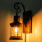 Frendorf | Eisenlaterne Wandlampe Retro-Stil Einzelner Glühbirne Restaurant Wandbeleuchtung Leuchte in Bronze