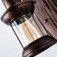 Frendorf | Industrielle Laterne Wandmontage Licht 1-Lampe Eisen Wandlicht mit klarem Glas-Schirm für Restaurant