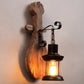 Schattenfassende Glas-Wandleuchte Küste Einzel-Glühbirne Restaurant-Wandlicht aus Holz