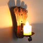 Schattenfassende Glas-Wandleuchte Küste Einzel-Glühbirne Restaurant-Wandlicht aus Holz