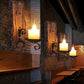 Schattenfassende Glas-Wandleuchte Küste Einzel-Glühbirne Restaurant-Wandlicht aus Holz