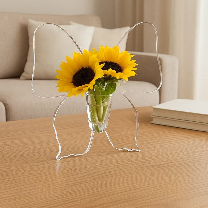 Frendorf | Künstlerische Schmetterling Klare Blumen Vase