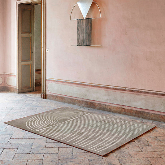 Frendorf | Beruhigender Farbblockteppich Mehrfarbig Baumwollmischung Innenraumteppich Rutschfeste Rückseite Maschinenwaschbar Teppich für Raum