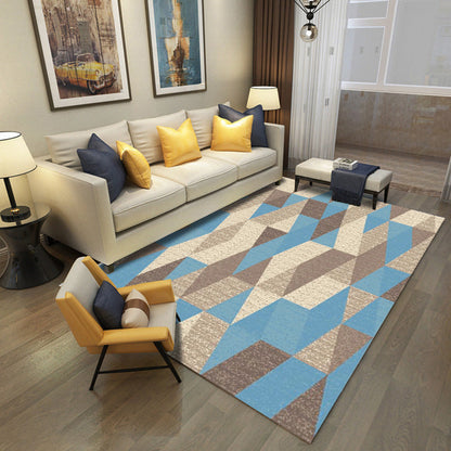 Klassischer Multi-Farben Geo-Teppich Polyester Glam Bereichsteppich mit rutschfester Unterlage haustierfreundlicher Teppich für das Wohnzimmer