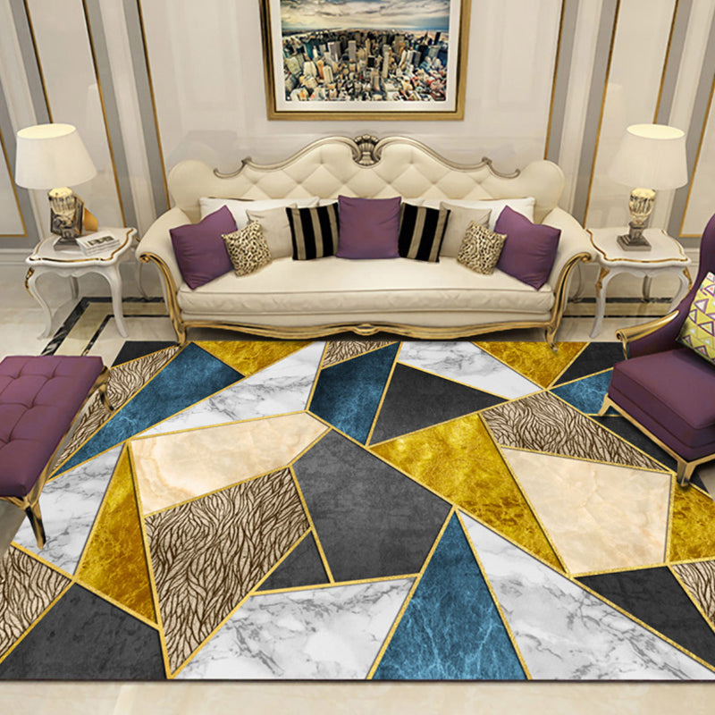 Luxus Wohnzimmer Teppich Mehrfarbiges Pflanzenmuster Teppich Polypropylen Maschinenwaschbar Rutschfester Teppich