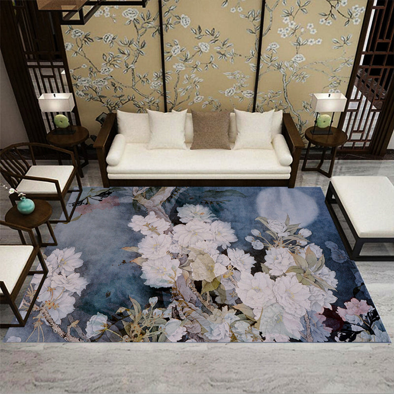 Luxus Wohnzimmer Teppich Mehrfarbiges Pflanzenmuster Teppich Polypropylen Maschinenwaschbar Rutschfester Teppich