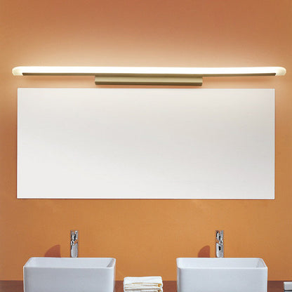 Frendorf | Linear Formige Badezimmer Wandleuchte Acryl Einfachheit LED Vanity Lichtarmatur in Weiß
