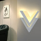 Frendorf | V-vormige LED Wandlamp Eenvoud Acrylic Woonkamer Wandlampverlichting in Wit