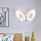 Frendorf | Hasenohren LED-Wandbeleuchtung Zeitgenössische Acryl Schlafzimmer Wandleuchte in Weiß