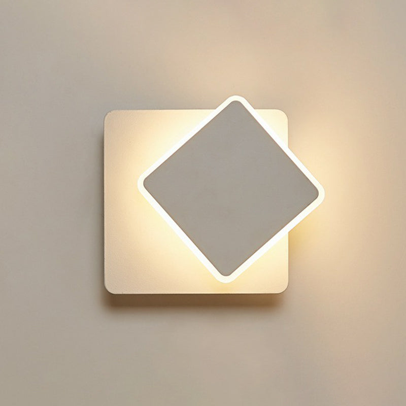 Frendorf | Schatten Wandleuchten Nordic Stil Acryl Korridor LED Wandlamp Fixture in Weiß
