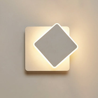 Frendorf | Schatten Wandleuchten Nordic Stil Acryl Korridor LED Wandlamp Fixture in Weiß