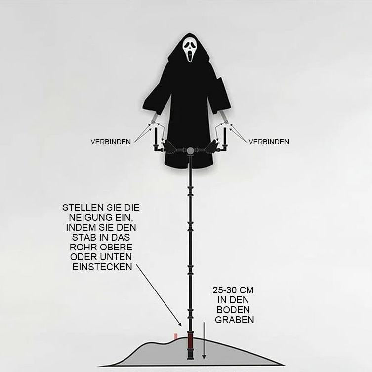 Frendorf | Beängstigend schreiende Vogelscheuche