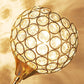 Frendorf | 1 Glühbirne Korridor Wandmontagebeleuchtung Vintage-Stil Gold Wandlampe mit globalem klarem Kristallschirm
