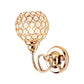 Frendorf | Globe Clear Crystal Wandleuchte Modern 1 Kopf Goldfinish Wandlampe mit Metall Herzförmigem Arm
