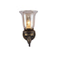 Frendorf | 1/2-Licht Klar Glas Wandlamp Antiek Brons Klokscherm Woonkamer Sconces Licht mit Boogarm