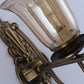 Frendorf | 1/2-Licht Klar Glas Wandlamp Antiek Brons Klokscherm Woonkamer Sconces Licht mit Boogarm