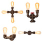 Frendorf | Eisen Wasserrohr Wandlampe Rustikaler Stil Restaurant Wandbeleuchtung Fixture in Bronze