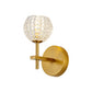 Frendorf | 1/2-Licht Wandleuchte Moderne Orb Klarglas Gitter Wandleuchte mit geradlinigem Arm in Gold für Flur