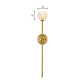 Frendorf | 1-Licht Wandlamp Simpel Globe/Kegel Duidelijk Raster Glas Wandlamp met Schone Lijn Arm in Goud voor Gang