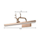 Frendorf | 16"/22"/28" W Rechthoekige Vanity Spiegel Licht met Dierentanden Rotatable Moderne Acryl Wandverlichting in Zwart/Goud/Wit