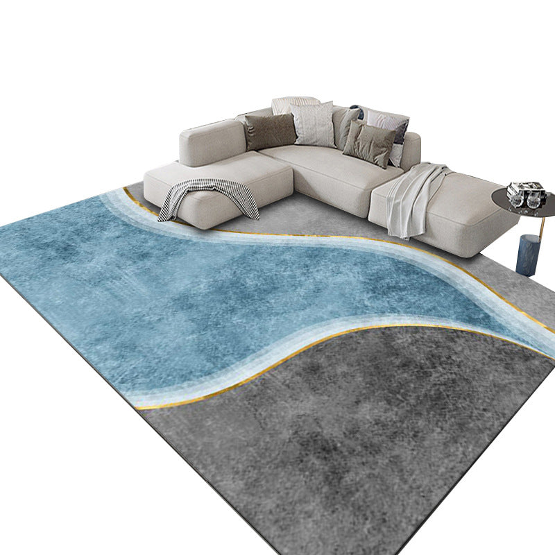 Luxus geometrischer Druck Teppich Mehrfarbig Synthetik Teppich Rutschfeste Unterlage Tierfreundlicher Teppich für Das Wohnzimmer