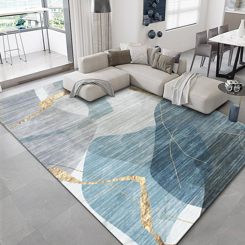 Luxus geometrischer Druck Teppich Mehrfarbig Synthetik Teppich Rutschfeste Unterlage Tierfreundlicher Teppich für Das Wohnzimmer