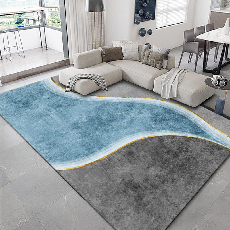 Luxus geometrischer Druck Teppich Mehrfarbig Synthetik Teppich Rutschfeste Unterlage Tierfreundlicher Teppich für Das Wohnzimmer