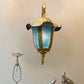 Frendorf | Marokkaanse Bel Wandlamp Fixture Met Één Gloeilamp Metallic Wandgemonteerde Lamp in Meerblauw