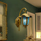 Frendorf | Marokkaanse Bel Wandlamp Fixture Met Één Gloeilamp Metallic Wandgemonteerde Lamp in Meerblauw