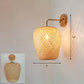 Frendorf | Handgefertigte Korridor-Wandlichtarmatur Bambus Einzel-Glühbirne zeitgenössische Wandmontierte Lampe aus Holz