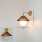 Frendorf | Handgefertigte Korridor-Wandlichtarmatur Bambus Einzel-Glühbirne zeitgenössische Wandmontierte Lampe aus Holz