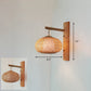 Frendorf | Handgefertigte Korridor-Wandlichtarmatur Bambus Einzel-Glühbirne zeitgenössische Wandmontierte Lampe aus Holz