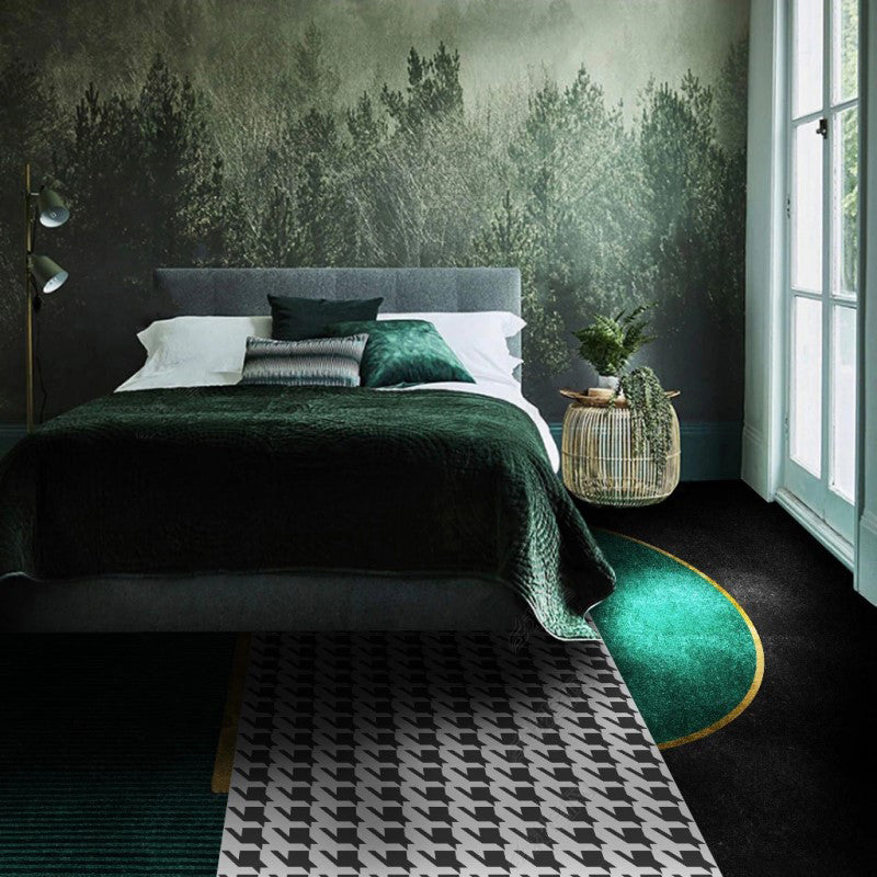 Frendorf | Funky Wohnzimmerteppich Mehrfarbig geometrisches Muster Teppich Polypropylen haustierfreundlicher waschbarer Teppich