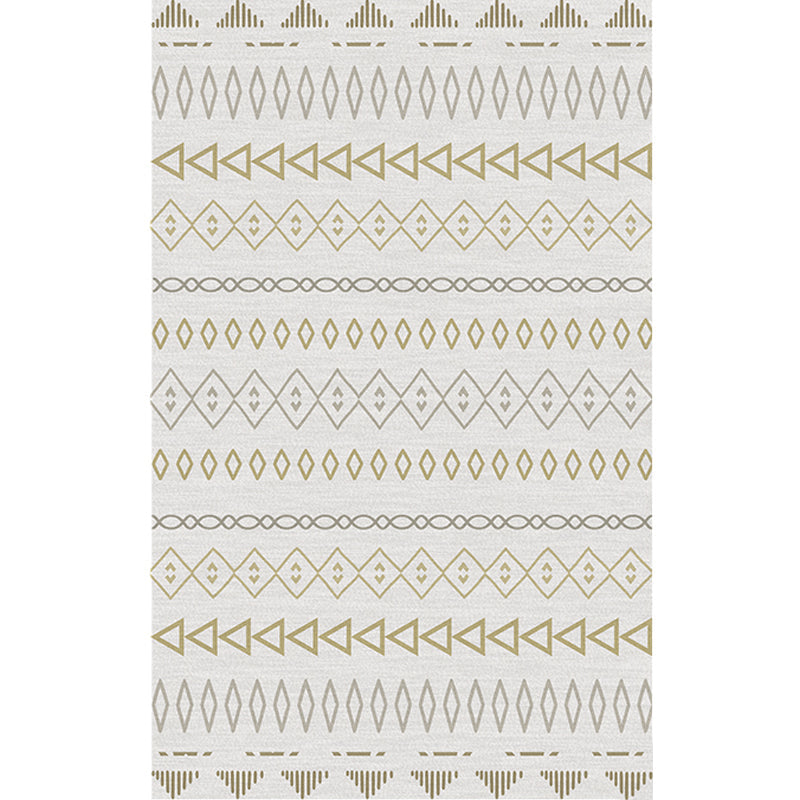 Frendorf | Boho Wohnzimmer Teppich Multi-Farben Geometrisches Muster Teppich Leinen Umweltfreundlicher Handgemachter Teppich mit Fransen