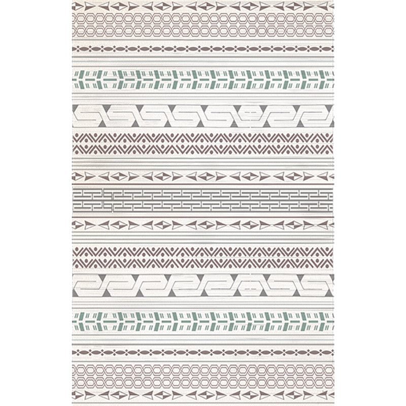 Frendorf | Boho Wohnzimmer Teppich Multi-Farben Geometrisches Muster Teppich Leinen Umweltfreundlicher Handgemachter Teppich mit Fransen