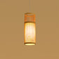 Holz Handgewebte Hängeleuchte Minimalistisch 1 Kopf Rattan Pendelleuchte