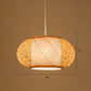 Holz Handgewebte Hängeleuchte Minimalistisch 1 Kopf Rattan Pendelleuchte