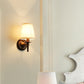 Frendorf | Traditionele Bucket Wandlamp 1 Kop Stof Wandarmatuur in Donkerbruin voor de Woonkamer