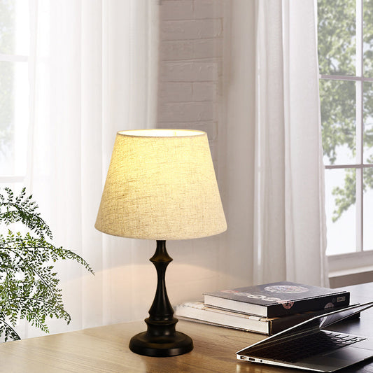 Frendorf | SoftGlow Tischlampe mit Stoffschirm – Moderne minimalistische Tischlampe