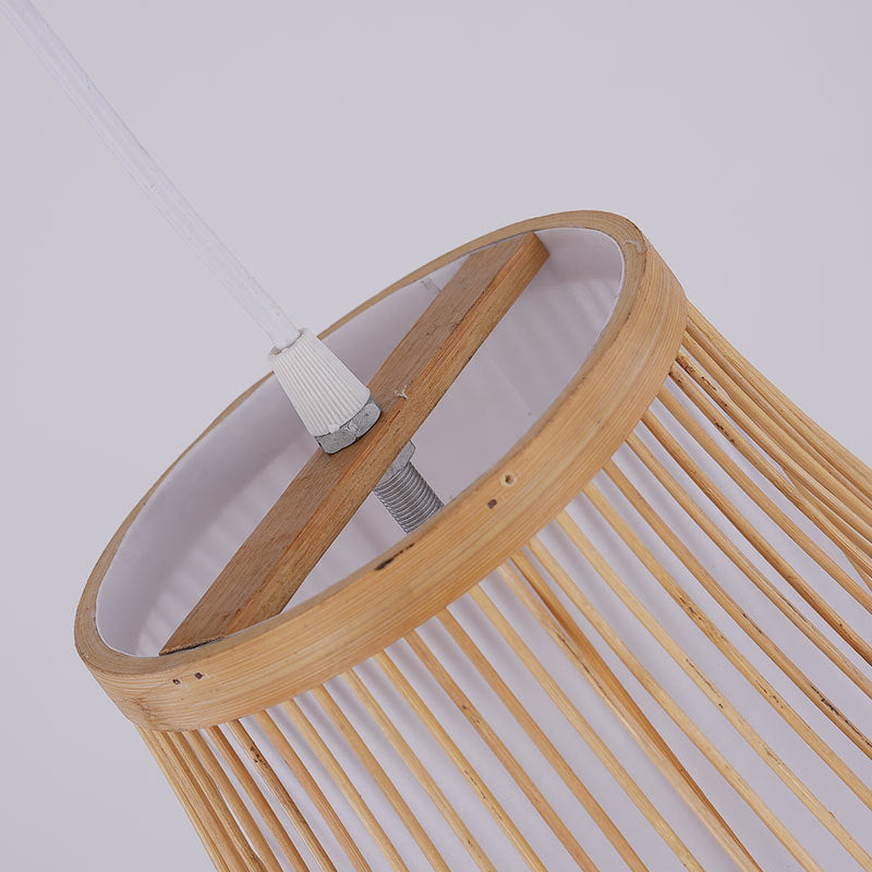 Bamboo Pear Deckenbeleuchtung Asiatischer Stil 1������Glühbirne Holz Hängeleuchte für Restaurant