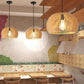 Japanischer Stil Schattende Deckenleuchte Holz Einzelne-Glühbirne Restaurant Hängende Pendelleuchte