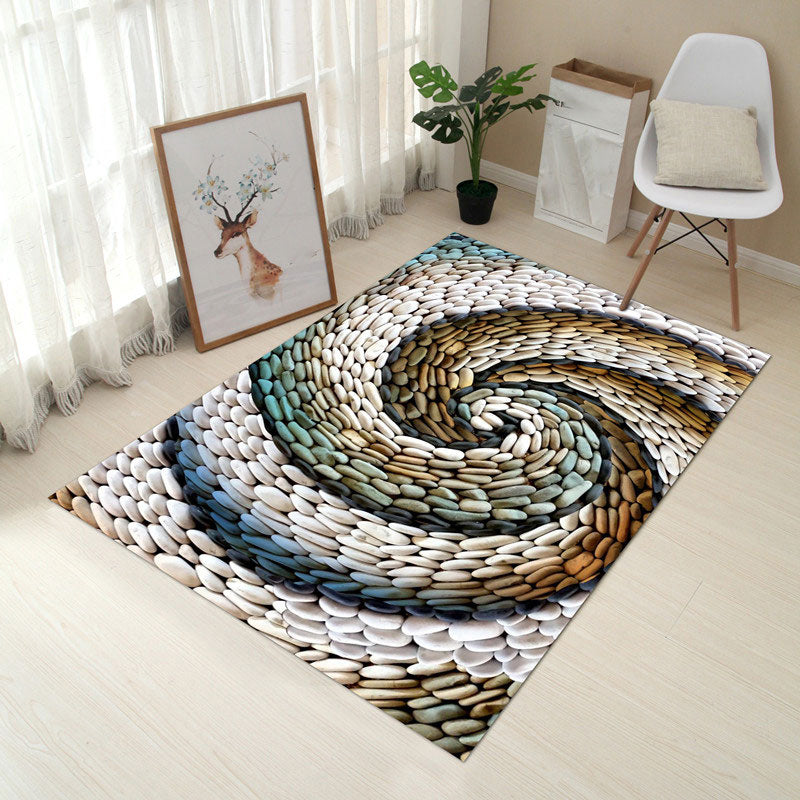 Frendorf | Meerkleurig creatief tapijt van polypropyleen, bloemenbedrukt tapijt, antislip, wasbaar, huisdierenvriendelijk tapijt voor decoratie