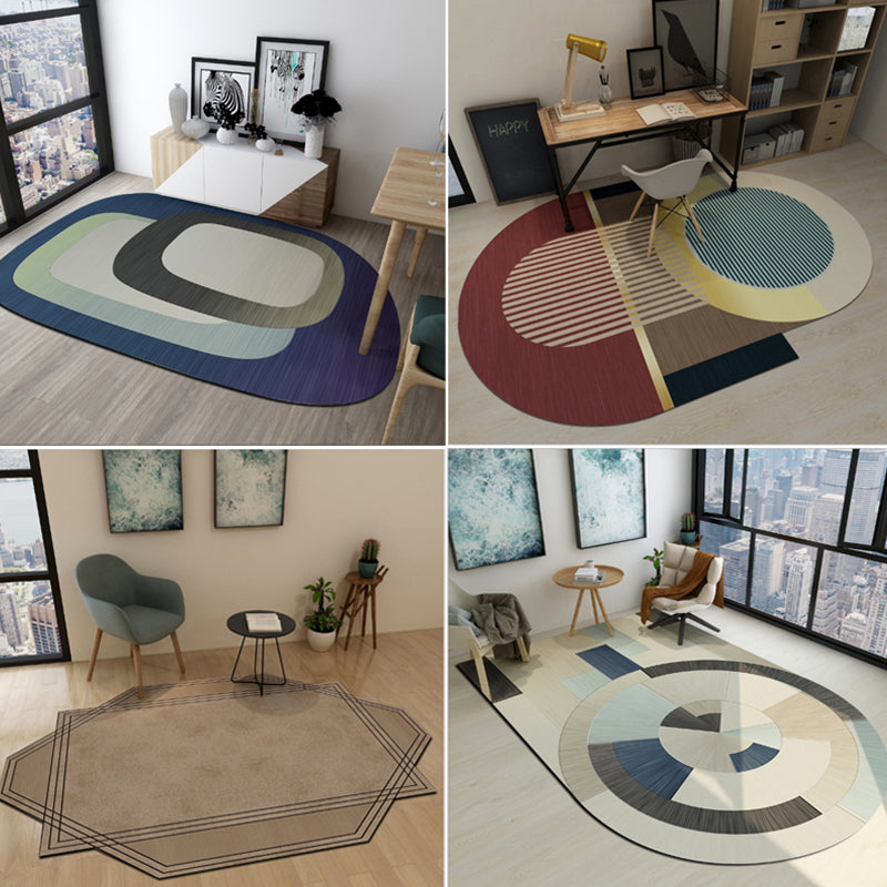 Western Schlafzimmer Teppich Mehrfarbig Geometrischer Druck Teppich Synthetik Rutschfeste Rückseite Haustierfreundlicher Innenbereich Teppich